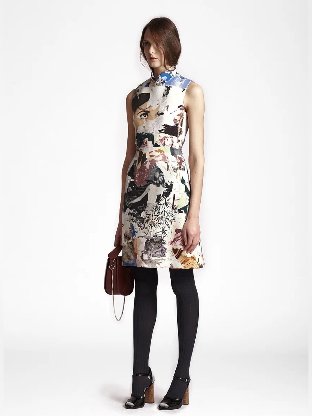 Carven Collage Sleeveless Dress